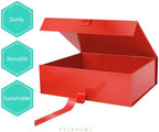 PACKHOME Extra Large Red Gift Box with Ribbon Magnetic Lid 17x14.5x5.5in - Image 6