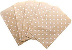 N'icePackaging 200 Qty 8.5" x 11" Decorative Flat Paper Gift Bags - White Polka-Dot on Brown Kraft Bags - For Sales/Treats/Parties Cookies/Gifts - Image 5