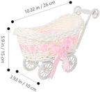 Amosfun 3pcs Baby Stroller Woven Baskets Set Birthday Wedding Party Supplies Candy Snack Tray - Image 2