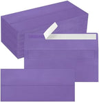 200 Pack #10 Purple Envelopes Letter Size Self Seal Business Envelopes by QIKSION