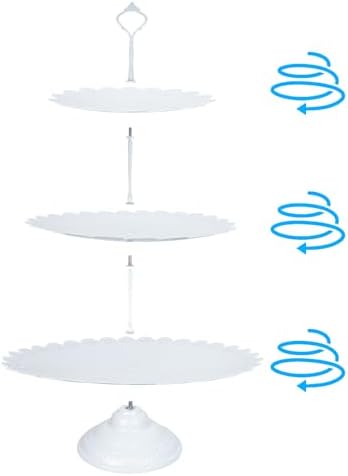 DreamsEden Metal White Cake Stands, 6 Pcs Cupcake Food Display Stand Party Trays Dessert Table for Birthday Bridal Baby Shower - Image 5