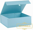 5 Pcs Large Gift Box 13.5x11.8x4.7 Inches, Blue Gift Boxes for Presents with Magnetic Closure Lid, Luxury Gift Box Rectangle Collapsible Boxes for Gift Packaging - Image 2
