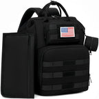 ROSEGIN Diaper Bag Backpack for Dad and Men, Large Travel Baby Bag with Changing Pad, Pacifier Case, Removable Flag Patch - Baby Shower Gifts - Shadow Black by ROSEGIN