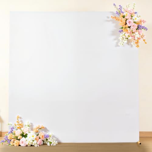 White Square Arch Backdrop Cover 8x8FT, Double-Sided Stretchy Spandex Fabric Fits Square Arch Backdrop Stand, White Background Backdrop for Wedding Baby Shower Birthday Party Decorations - Image 3