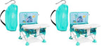Bright Starts Disney Stitch Pop 'N Sit Portable Booster, Indoor/Outdoor Use, Floor Seat with Feeding Tray, Blue, 6 Mos - 3 Yrs (Pack of 2) by BrightStarts