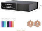 PACKHOME 6 Black Gift Boxes 11.5x8x2.5in with Magnetic Lids for Shirt - Image 2