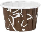 Restaurantware Panificio 1.6 Ounce Baking Cups 200 Pleated Cupcake Liners - Oven-Ready Freezable Brown And White Paper Muffin Cases Disposable Chocolate Wisp For Wedding Parties Baby Showers - Image 2