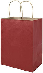 bagmad 100 Pack Multicolour Medium Gift Bags with Handles Bulk, 8x4.75x10 Inch White/Black/Green/Blue/Red Each 20pcs Kraft Birthday Party Favors Grocery Retail Shopping Craft Paper Bags (Multi Colored) - Image 5