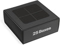 25 pcs Black Mini Cookie Boxes for 4 treats with Window and Dividers, Bakery Boxes, 6 x 6 x 2.4 Inches SMALL Baking Boxes, Square Cookies Box Decorating Supplies for Gift Giving by ModsyBaking