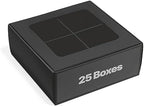 25 pcs Black Mini Cookie Boxes for 4 treats with Window and Dividers, Bakery Boxes, 6 x 6 x 2.4 Inches SMALL Baking Boxes, Square Cookies Box Decorating Supplies for Gift Giving by ModsyBaking