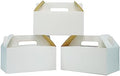 PandaPandaPPS 50 Pack White Food- Safe Paperboard Gable Boxes 8.25×5×4 inch by PandaPandaPPS