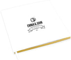 Andaz Press Personalized Wedding Guestbook with Gold Accents, Wine Barrel Design White Guest Sign in Guest Registry 120 Pages 8.5 X 8.5 Memories Book for DIY, Scrapbook, Photo Album by AndazPress