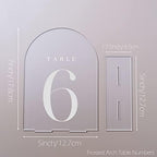 Frosted Arch Table Numbers 1-20 for Wedding, 20 Pack 5x7 Acrylic Signs With Holder, Perfect for Centerpiece Decoration - Image 7