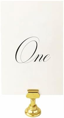 Weekend Paper Co.™ Wedding Table Numbers, Single-Sided 4x6 Timeless Design in Black, Numbers 1-25 plus 4 BONUS signs for Your Wedding, Reception, Anniversary, Birthday Party, or Any Celebration! by WeekendPaperCo