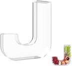 13.8" Extra Large Acrylic Letter Charcuterie Board Box, Reusable Fillable Letter Cake Candy Dish Display Serving Tray for Birthday Anniversary Party Decoration (J) by RUFHVTY