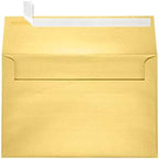 LUXPaper A9 Invitation Envelopes | Peel & Press | 5 3/4" x 8 3/4" | Gold Metallic | 80lb. Text | 50 Qty - Image 2