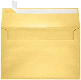 LUXPaper A9 Invitation Envelopes | Peel & Press | 5 3/4" x 8 3/4" | Gold Metallic | 80lb. Text | 50 Qty - Image 2