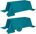 Fokitut 2 Pack Waterproof Rectangle Tablecloth, 90x156 Inch,Stain Resistant and Wrinkle Polyester Table Cloth, Fabric Table Cover for Kitchen Dining, Wedding, Party, Holiday Dinner-Caribbean Blue by BalsaCircle