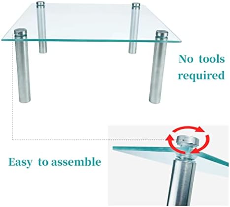 3 Pack Tempered Glass Cake Stands Set, 8 10 13 Inch Square Dessert Display - Image 3
