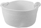 OUNONA Woven Baby Shower Gift Basket: 14x11x6 Inch Cotton Rope Nursery Storage Basket with Handles - Diaper &Wipes Caddy Organizer for Newborn Infant Essentials by OUNONA