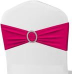 Hot Pink Chair Sashes 50 Pack, Spandex Chairs Bands for Birthday Wedding Party Decor, Hot Pink Chair Bows Sashes - Image 6