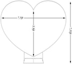 LANGXUN Large Size Metal Balloon Arch Kit, Wedding Heart Arch Stand, Love Balloon Column Arch Frame for Wedding, Bridal, Valentine's Day, Engagement and Birthday Party Supplies (White) - Image 2