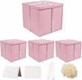 UoeRing 4 Pcs Large Gift Box Matte Pink 12x12x11 Inch with Lid by Unknown