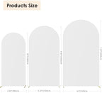 HAINARverS Set of 3 Stretchy Arch Backdrop Covers, White, 6FT/6.6FT/7.2FT - Image 3