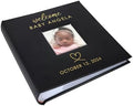 Small Personalized Welcome Baby Photo Album Black Leatherette Holds 100 Photos Baby Shower by GiftsForYouNow