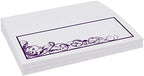 Scribble Vintage Swirl Place Cards, Eggplant, Set of 150, Pre-cut and Score - Image 4