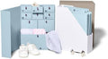 Savor I Baby Deluxe Box | Acid-Free Newborn Keepsake & Memory Organizer with 52 Labels, 9 Drawers, 8 File Folders | Gift for Pregnancy, Gift for Mom & Baby Shower, Blue, No Customization by Savor