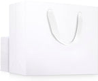 EUSOAR Exra Large Size Gift Wrap Bags, 25 Pack 16x6x12 inches White Paper Heavy Duty Bags with Handles, for Wedding, Grocery, Boutique, Retail, Business, Party Favors, Birthdays by EUSOAR