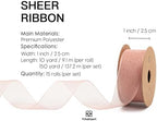 Vitalizart 1" x 150Yd Organza Ribbon Assorted Bulk Pack for Gift Wrapping - Image 2