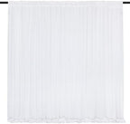 White Sequin Backdrop Curtains 2 Pcs 5FTx10FT Glitter Background Sparkly Party Backdops for Wedding Stage Photography Decorations by SoarDream
