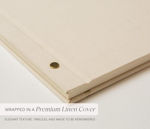 Personalized Luxe Photo Guest Book (Design 4) – 11.5 x 8.5" Minimal Aesthetics, Screw Bound with Custom Ivory Hardcover & Photo + Lined or Blank Pages - Wedding, Baby Shower, Anniversary - Image 6