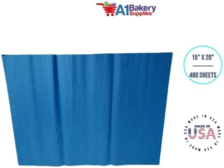 Gift Wrapping Tissue Paper 15X20 480 Pack by A1 Bakery Supplies (Dark Blue) - Image 2