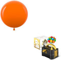 Bezente Orange Giant Balloons 36 Inch - 8 Pack Orange Giant Balloons and Balloon Pump Electric by Bezente