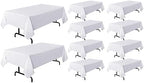 sancua 10 Pack White Table Cloth 60x102 Inch for 8 Feet Rectangle Tables by sancua