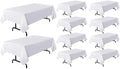 sancua 10 Pack White Table Cloth 60x102 Inch for 6 Feet Rectangle Tables by sancua