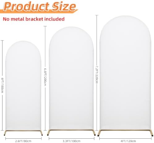 Set of 2 Wedding Arch Cover Stretchy Spandex Fabric Backdrop for Arch Stand - Image 2