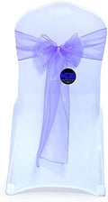 MDS Pack of 100 Organza Chair Sashes for Wedding & Event Décor – Lavander by MDS