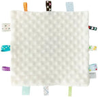 CREVENT Baby Welcome Gift Set Storage Basket with 2 Blankets+ 1 Security Blanket + 1 Taggie + 1 Gift Bag with Ribbon (Ivory) - Image 5
