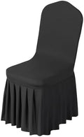 VEVOR Chair Covers, Polyester Spandex Chair Cover, Stretch Slipcovers for Wedding Party Dining Banquet Flat-Front Chair Covers (Black-d, 30PCS) by VEVOR