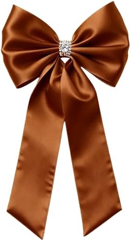 Meseey Giant Satin Bow 27x39 Inch Extra Large Decorative Bow for Christmas Tree Topper,Party,Home Wall,Baby Shower & Birthday Decor(Brown) by MeseeyRibbonBow