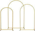 LANGXUN Gold Metal Arch Backdrop Stand Set, 7.2ft / 6.6ft / 6ft Balloon Arch Frame for Wedding Birthday Party Baby Shower Graduation Anniversary Decoration (6ft / 6.6ft / 7.2ft 3 pcs per Set) by LANGXUN