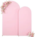 Baby Pink Arch Covers 7.2 and 6ft Party Wedding Light Pink Arch Covers Stretchy Backdrop Set of 2 Baby Shower Bridal Shower Photo Birthday Spandex Arch Stand Cover by LittleFunny