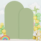 FOTSHARER Sage Green Spandex Arch Cover 6FT 7.2FT Arch Covers Stretchy Set of 2 Wedding Arch Stand Cover for Chiara Wall Round Top Arches Fabric Cover Garland for Graduation Party - Image 4