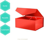 PACKHOME 6 Red Gift Boxes 9x6.5x3.8in with Magnetic Lids - Image 3
