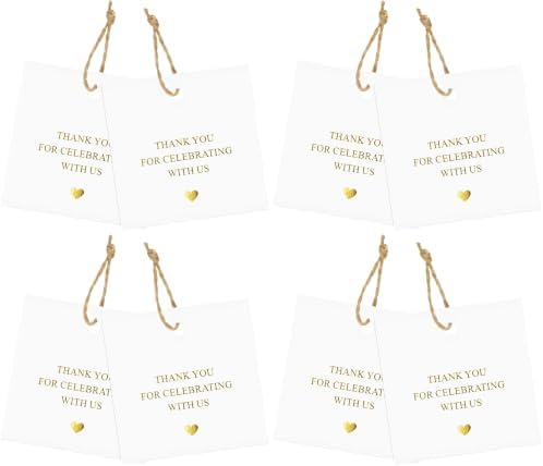 joycraft 50 Thank You for Celebrating with Us Tags with Gold Foil (Pack of 4) by joycraft