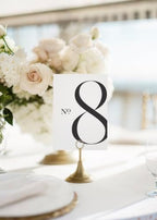 Weekend Paper Co.™ Modern Wedding Table Numbers, Single-Sided 4x6 Modern Design, Black Matte Ink, Numbers 1-25 plus 4 BONUS signs for Your Wedding, Reception, Anniversary, Birthday Party or Any Celebration! (Note: These cards feature an intentional ful... - Image 6